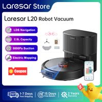 laresar l20 robot aspirador con succion de 5000pa navegacion lds estacion de autovaciado control inteligente por app para limpiar suelos y alfombras  