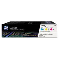 hp 126a cyanmagentayellow original toner cartridges - tri-pack cf341a