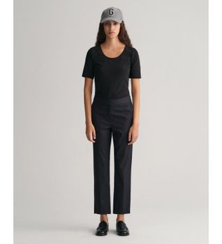 Gant para mujer. 4150237 Pantalón pitillo estrecho negro (40), Casual, Algodón
