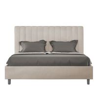 cama con somier acolchada 160x190 microfibra arena agueda