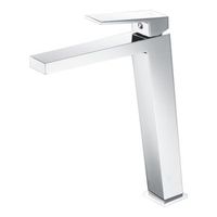 grifo monomando lavabo alto cromado en laton y zama con cartucho ceramico