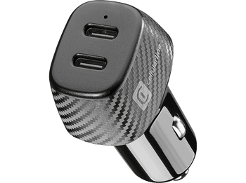Cargador coche - CellularLine CAR MULTIPOWER, Universal, Tipo C, 40 W, Negro