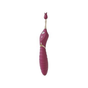 Veanxin Vibrador De Masaje De Silicona De Doble Cabezal De 10 Frecuencias Para Mujeres, Morado