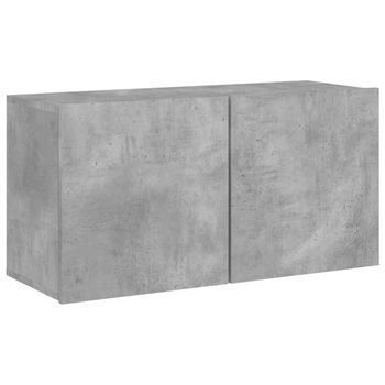 Mueble Para Tv De Pared Gris Hormigón 80x30x41 Cm Vidaxl