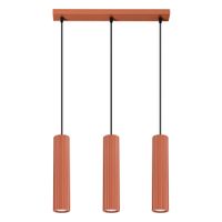 lampara de techo ocre rojo aluminio alt 45 cm
