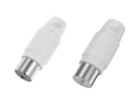 cable coaxial - isy isa-9069 1x coaxial plug y socket blanco