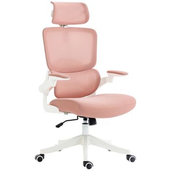Silla de oficina 62x58x133 cm rosa