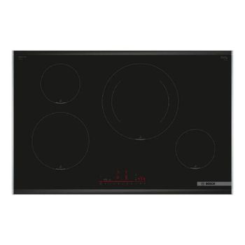 Placa de Inducción 80cm 4 Zonas 7400W Vidrio-Cerámica Negra Control Táctil Home Connect