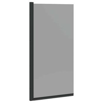 Pantalla De Ducha De Baño Negro 68 X 130 Cm Vidrio Templado