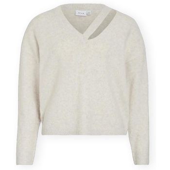 Vila Jersey Lovira Knit - Super Light Natural Melange para mujer