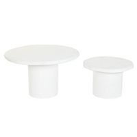 mesa centro set 2 madera reciclada mango 75x75x35