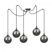 lampara colgante fedora grafito 5 luces
