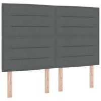 cama tapizada 193x144x128 cm poliester - gris