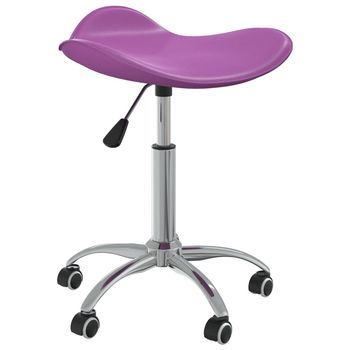 Silla De Comedor Giratoria De Cuero Sintético Morado Vidaxl