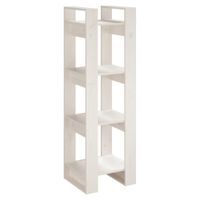 estanteriadivisor de espacios madera pino blanco 41x35x125 cm