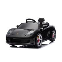 coche electrico infantil porsche carrera gt lux de chipolino con control remoto y asiento de cuero - black