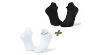par de calcetines bv sport light 3d ultra short x2 negro blanco