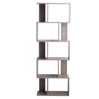 libreria con 5 estantes en mdf gris blanqueado