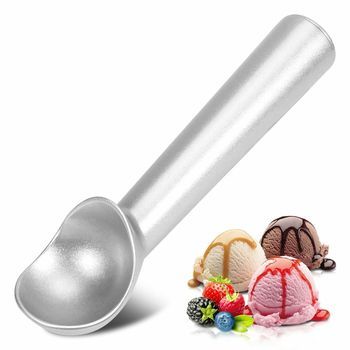 Cuchara De Helado, 17.8 Cm, De Aluminio Antiadherente Y Anticongelante, Diseño Resistente, Ideal Para Helados Y Masa De Galletas