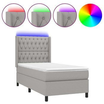 Cama Tapizada 203x93x128 Cm  - Gris