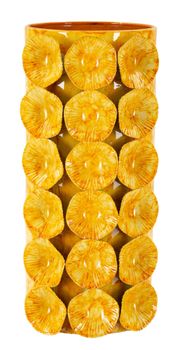 Jarrón de metal amarillo cm 16x15x33