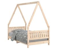 vidaxl estructura de cama para ninos madera maciza de pino 80x160 cm