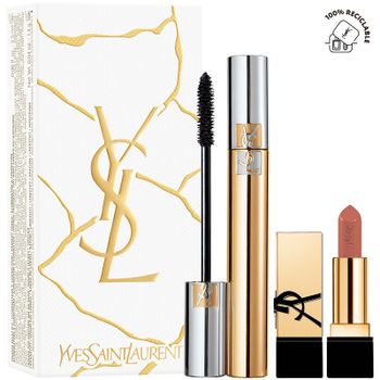 Set De Navidad MÁscara De PestaÑas Faux Cils + Mini Rouge Pur Couture Labial