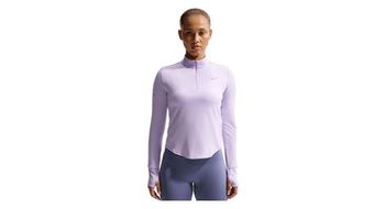 Sudadera con cremallera 1 4 nike swift violeta mujer