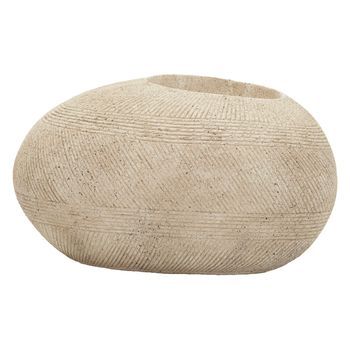 Maceta De Exterior De Resina Crema, 54,5 X 42,5 X 30 Cm