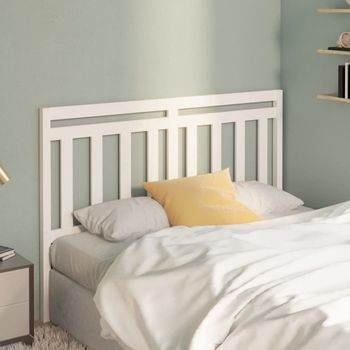Cabecero De Cama | Panel De Cabecera Madera Maciza De Pino Blanco 166x4x100 Cm Cfw888981