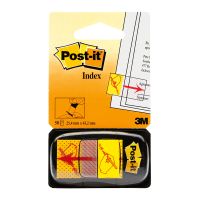 post-it index flags 25mm sign here 50 tabs red