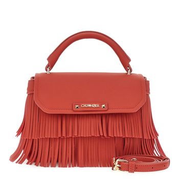 bolso con solapa y flecos red