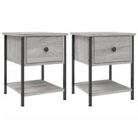 mesitas noche 2 uds madera ingenieria gris sonoma 34x355x45 cm vidaxl
