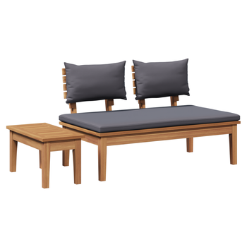 Juego De Banco De Jardín De 2 Uds De Madera Sólida De Teak Cfw275605