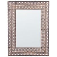 espejo de pared marco de metal cobre 69 x 90 cm accesorio decorativo hogar dehradun