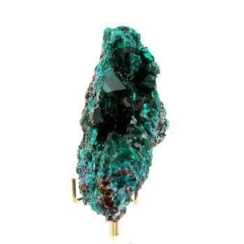 Dioptasa - Piedra Natural De La República Del Congo, Mindouli - Cristal Verde Esmeralda, Poderoso Sanador Espiritual | 276.0 Ct - Certificado De