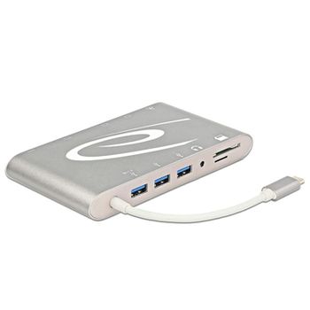 Base de acoplamiento Delock USB-C a múltiples puertos con HDMI y Ethernet