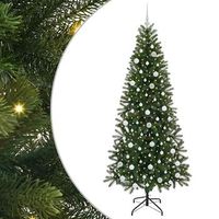 arbol de navidad  decoraciones de navidad artificial con 300 led verde 210 cm pe y pvc