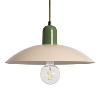 Lámpara Colgante Metal Noa Domo Beige Ø35 Cm