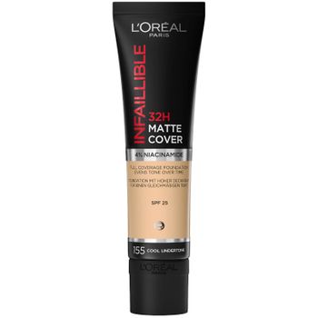 L'Oréal Paris Infallible 32hr Matte Cover Foundation 35ml (Various Shades) - 155 Natural Rose
