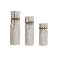 jarron set 3 metal cuerda 17x17x54 15x4614x35