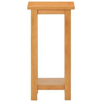 Mesa Auxiliar | Mesita Auxiliar | Mesa De Café De Madera Maciza De Roble 27x24x55 Cm