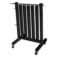 soporte para pesas de vinilo con ruedas y barra