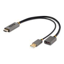StarTech.com Cable 30cm Adaptador HDMI a DisplayPort - Activo - 4K 60Hz - Conversor HDMI 2.0 a DP 1.2 - HDR - Alimentado por el Bus USB - de Ordenador de Sobremesa o PortÃ¡til