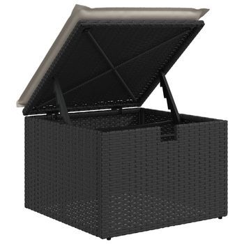 Conjunto De Sofá De Cuero Sintético Negro De 6 Piezas Con Cojines (cómfortable Y Casual, Combinado Exquisitamente)