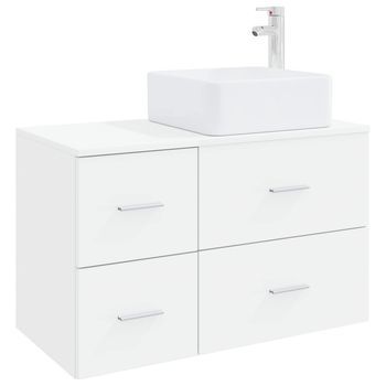 Juego De Muebles De Baño 2 Uds. Blanco Madera De Ingeniería Vidaxl
