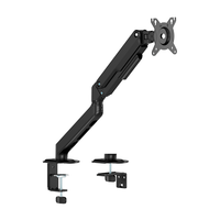 aisens soporte de mesa eco contrapeso giratorio e inclinable para monitor tv 9kg 3 pivotes 1 brazo de 17 32 negro