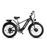 bicicleta electrica de neumaticos anchos wildeway soared-pro doble motor bateria de 48 v y 30 ah negra
