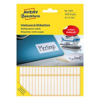 avery zweckform 3322 etiquetas multifuncionales de 37 x 5 mm blancas 1976 etiquetas