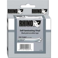 etiqueta para cables dymo rhino 254 mm vinilo blanco 1 rollo